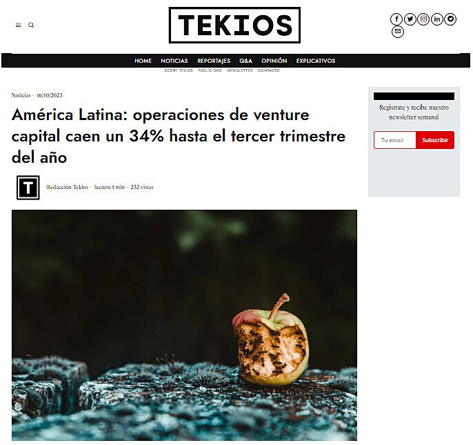 Amrica Latina: operaciones de venture capital caen un 34% hasta el tercer trimestre del ao
